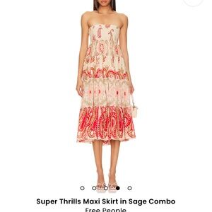Free people Super Thrills Tiered Maxi Skirt